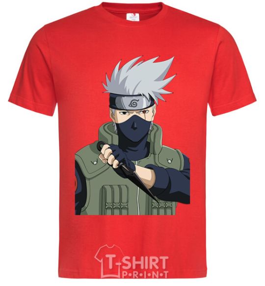 Мужская футболка Kakashi Красный фото