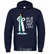 Men`s hoodie Not all heros wear capes navy-blue фото