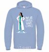 Men`s hoodie Not all heros wear capes sky-blue фото