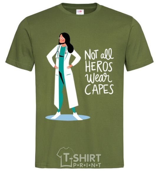 Men's T-Shirt Not all heros wear capes millennial-khaki фото