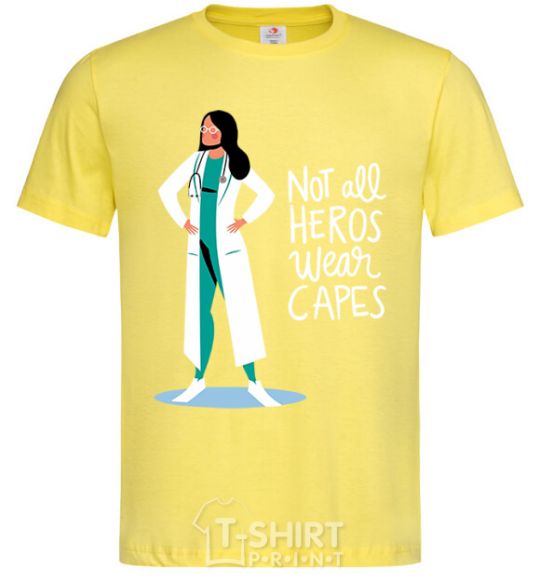 Men's T-Shirt Not all heros wear capes cornsilk фото
