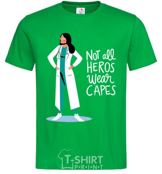 Men's T-Shirt Not all heros wear capes kelly-green фото