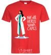 Men's T-Shirt Not all heros wear capes red фото