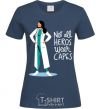 Women's T-shirt Not all heros wear capes navy-blue фото