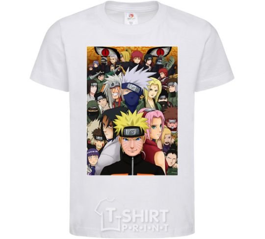 Kids T-shirt Anime Naruto characters White фото