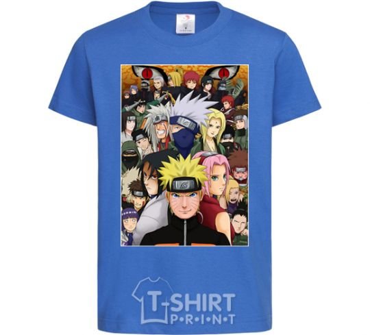 Kids T-shirt Anime Naruto characters royal-blue фото