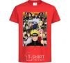 Kids T-shirt Anime Naruto characters red фото