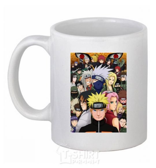 Ceramic mug Anime Naruto characters White фото