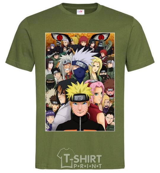 Men's T-Shirt Anime Naruto characters millennial-khaki фото