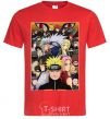 Men's T-Shirt Anime Naruto characters red фото