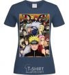 Women's T-shirt Anime Naruto characters navy-blue фото