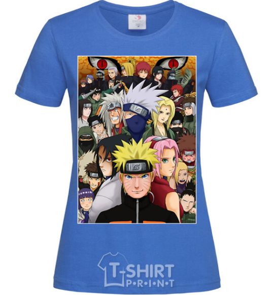 Women's T-shirt Anime Naruto characters royal-blue фото