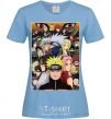 Women's T-shirt Anime Naruto characters sky-blue фото