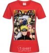 Women's T-shirt Anime Naruto characters red фото
