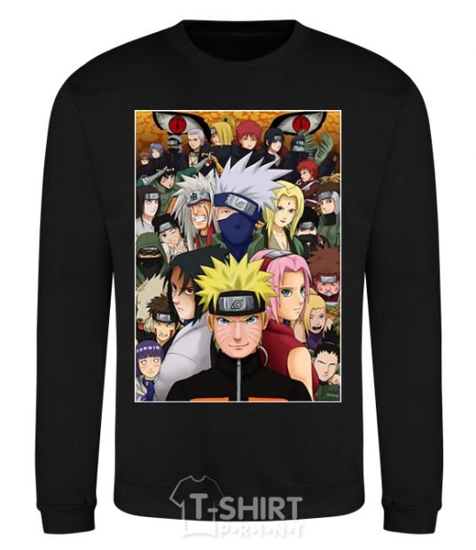 Sweatshirt Anime Naruto characters black фото