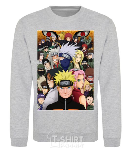 Sweatshirt Anime Naruto characters sport-grey фото
