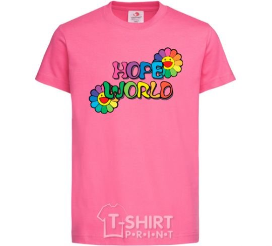 Детская футболка Hope world Ярко-розовый фото