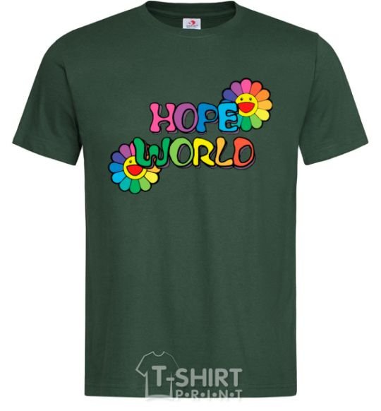 Men's T-Shirt Hope world bottle-green фото