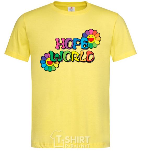 Men's T-Shirt Hope world cornsilk фото