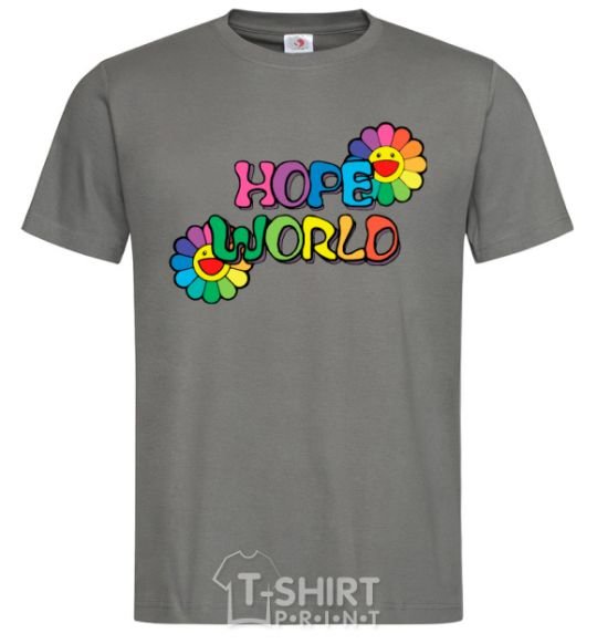 Men's T-Shirt Hope world dark-grey фото