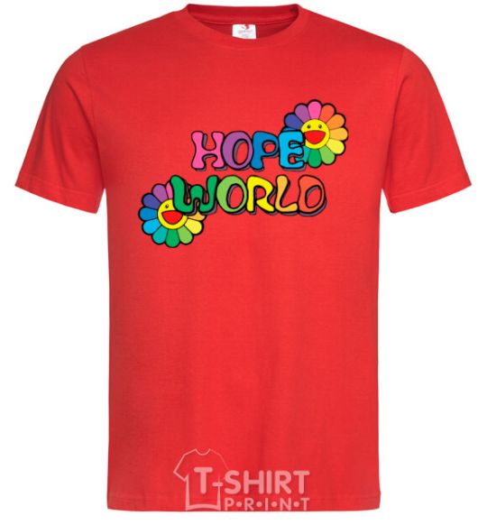 Men's T-Shirt Hope world red фото