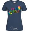 Women's T-shirt Hope world navy-blue фото