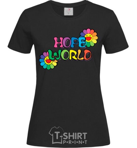 Женская футболка Hope world Черный фото