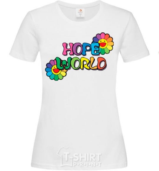 Женская футболка Hope world Белый фото