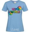 Women's T-shirt Hope world sky-blue фото