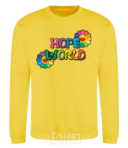 Свитшот Hope world Солнечно желтый фото