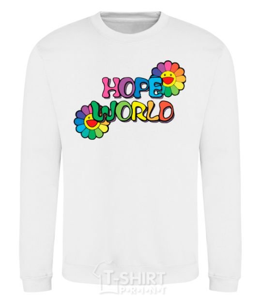 Sweatshirt Hope world White фото