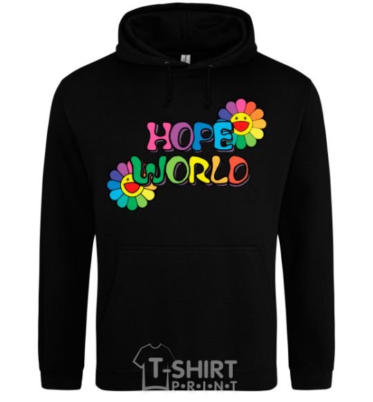 Men`s hoodie Hope world black фото