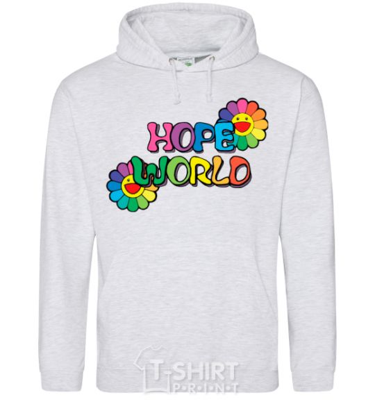 Men`s hoodie Hope world sport-grey фото