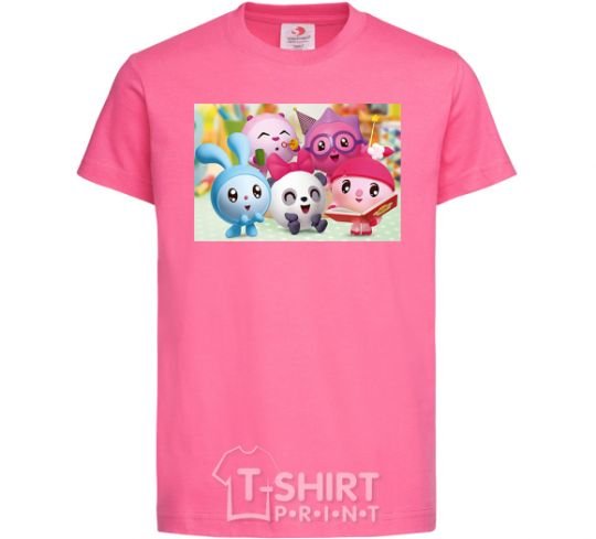 Детская футболка Малышарики Ярко-розовый фото