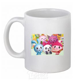 Чашка керамическая Малышарики Белый фото