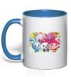 Mug with a colored handle Babysharks royal-blue фото
