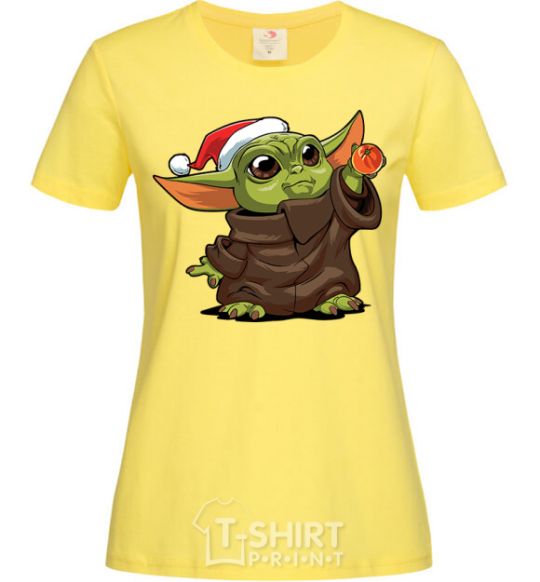 Women's T-shirt Yoda baby and tangerine cornsilk фото