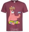 Men's T-Shirt Patrick and the nails burgundy фото