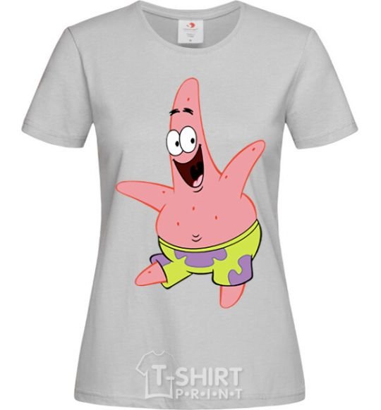 Women's T-shirt Patrick dances grey фото