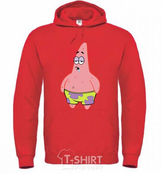 Men`s hoodie Patrick salivating bright-red фото