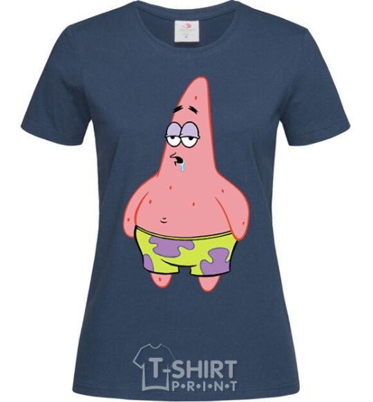 Women's T-shirt Patrick salivating navy-blue фото