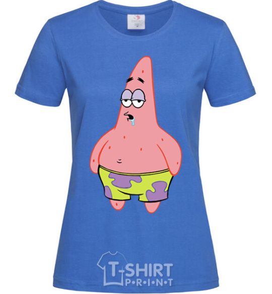 Women's T-shirt Patrick salivating royal-blue фото