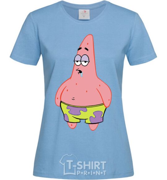 Women's T-shirt Patrick salivating sky-blue фото