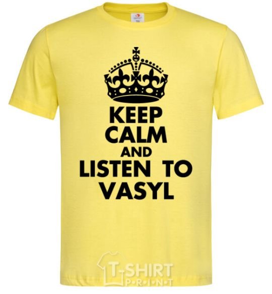 Мужская футболка Listen to Vasyl Лимонный фото