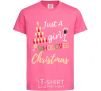 Kids T-shirt Just a girl who loves christmas heliconia фото