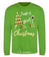 Sweatshirt Just a girl who loves christmas orchid-green фото