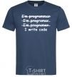 Мужская футболка I write code Темно-синий фото