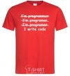 Men's T-Shirt I write code red фото