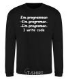 Sweatshirt I write code black фото
