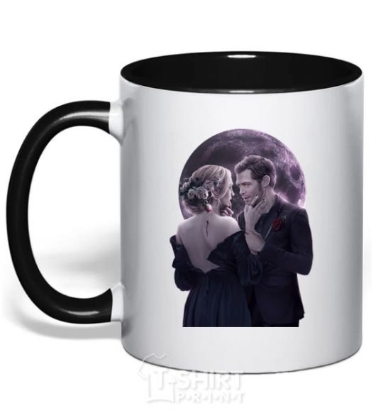 Mug with a colored handle The Vampire Diaries black фото